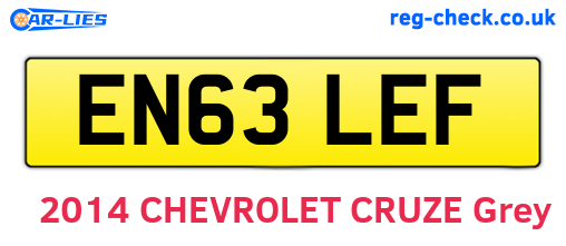 EN63LEF are the vehicle registration plates.