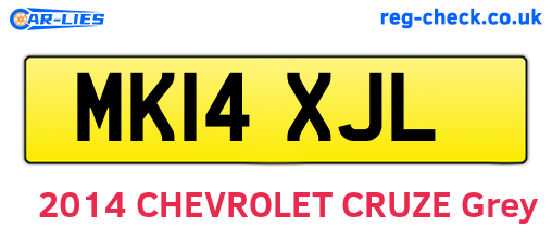 MK14XJL are the vehicle registration plates.