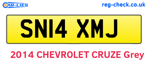 SN14XMJ are the vehicle registration plates.
