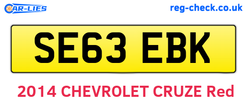 SE63EBK are the vehicle registration plates.