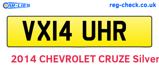 VX14UHR are the vehicle registration plates.