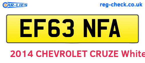 EF63NFA are the vehicle registration plates.