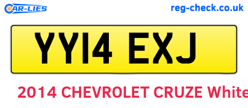 YY14EXJ are the vehicle registration plates.