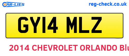 GY14MLZ are the vehicle registration plates.