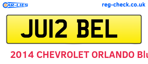 JU12BEL are the vehicle registration plates.