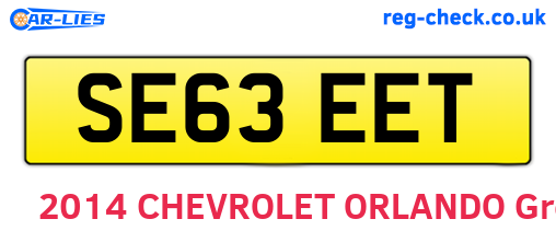 SE63EET are the vehicle registration plates.