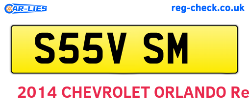 S55VSM are the vehicle registration plates.
