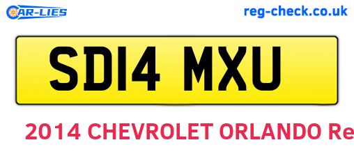 SD14MXU are the vehicle registration plates.