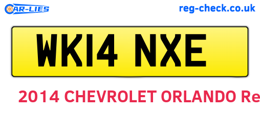 WK14NXE are the vehicle registration plates.