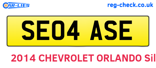 SE04ASE are the vehicle registration plates.