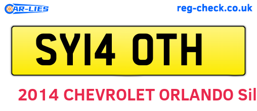 SY14OTH are the vehicle registration plates.