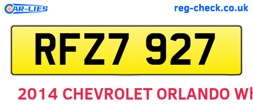 RFZ7927 are the vehicle registration plates.