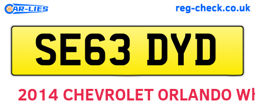 SE63DYD are the vehicle registration plates.