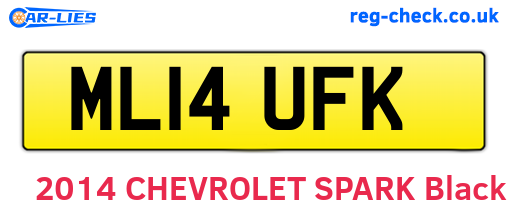 ML14UFK are the vehicle registration plates.