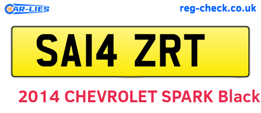 SA14ZRT are the vehicle registration plates.