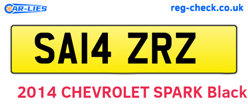 SA14ZRZ are the vehicle registration plates.