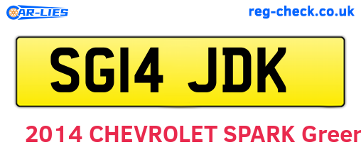 SG14JDK are the vehicle registration plates.