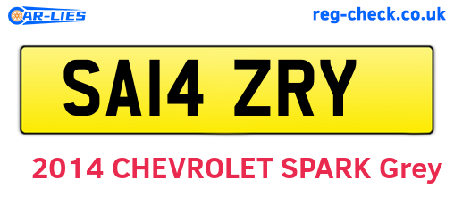 SA14ZRY are the vehicle registration plates.