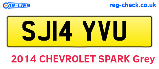 SJ14YVU are the vehicle registration plates.