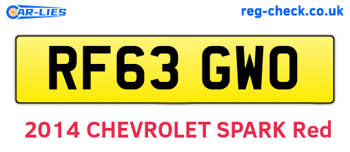RF63GWO are the vehicle registration plates.