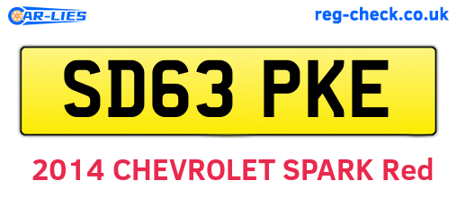 SD63PKE are the vehicle registration plates.