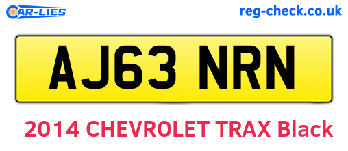 AJ63NRN are the vehicle registration plates.