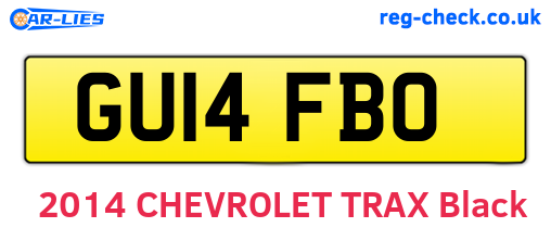 GU14FBO are the vehicle registration plates.