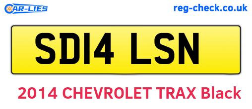SD14LSN are the vehicle registration plates.
