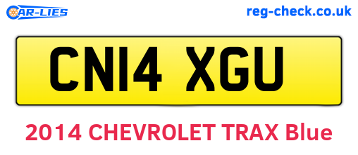CN14XGU are the vehicle registration plates.