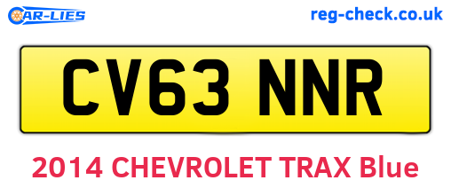 CV63NNR are the vehicle registration plates.