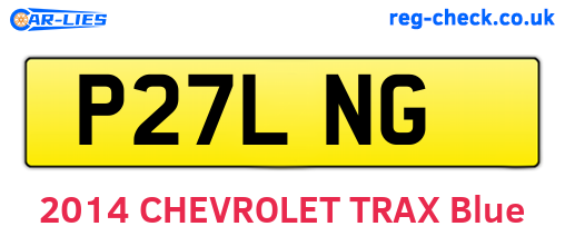 P27LNG are the vehicle registration plates.