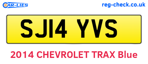 SJ14YVS are the vehicle registration plates.
