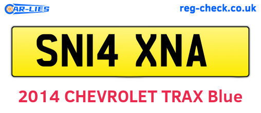 SN14XNA are the vehicle registration plates.