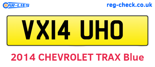 VX14UHO are the vehicle registration plates.