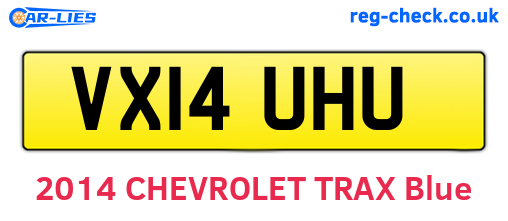 VX14UHU are the vehicle registration plates.