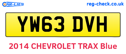 YW63DVH are the vehicle registration plates.