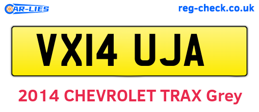 VX14UJA are the vehicle registration plates.