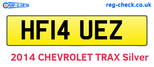HF14UEZ are the vehicle registration plates.
