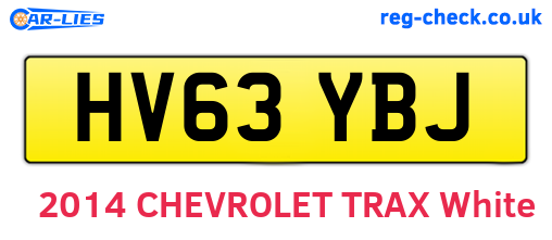 HV63YBJ are the vehicle registration plates.