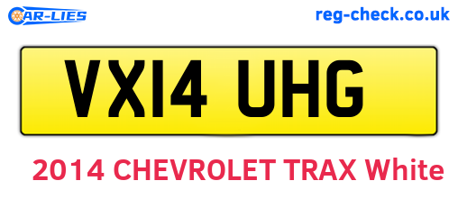 VX14UHG are the vehicle registration plates.