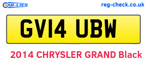 GV14UBW are the vehicle registration plates.