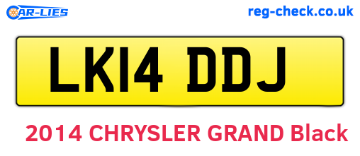 LK14DDJ are the vehicle registration plates.