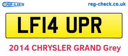 LF14UPR are the vehicle registration plates.