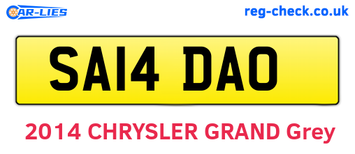SA14DAO are the vehicle registration plates.