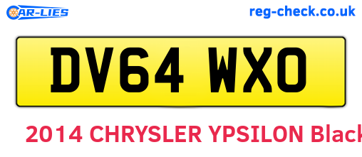 DV64WXO are the vehicle registration plates.