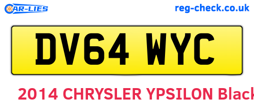 DV64WYC are the vehicle registration plates.