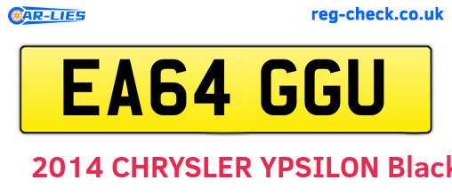 EA64GGU are the vehicle registration plates.