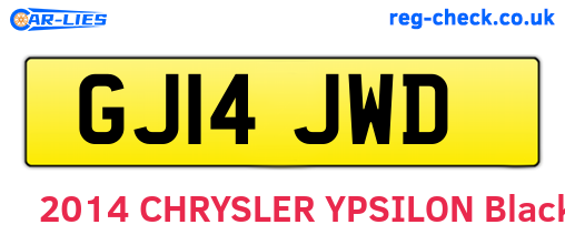 GJ14JWD are the vehicle registration plates.