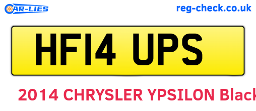 HF14UPS are the vehicle registration plates.