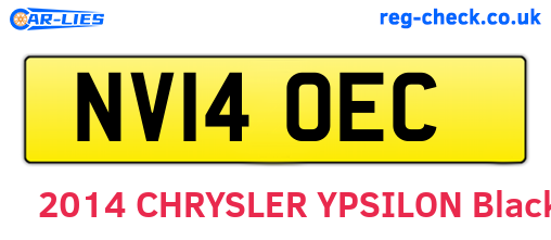 NV14OEC are the vehicle registration plates.